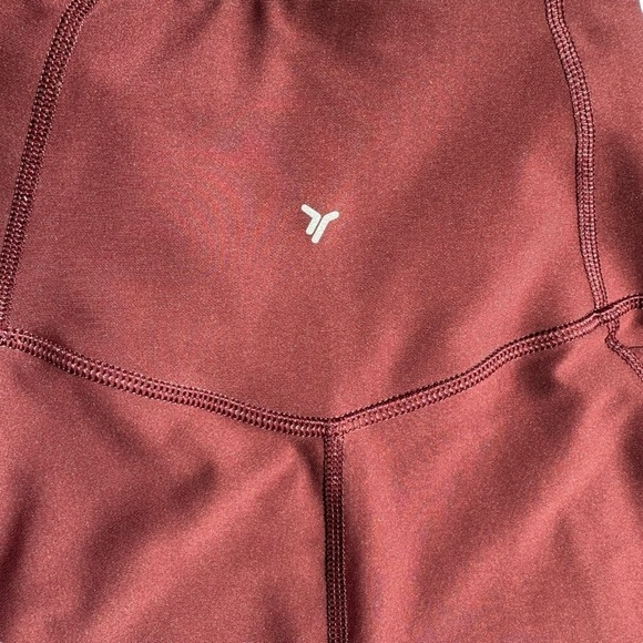 OLD NAVY WOMENS  MAROON HIGH-WAISTED POWERSOFT LEGGINGS SIZE XS - Picture 8 of 11